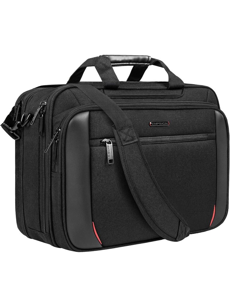 Men's 17.3 Inch Bag Expandable Messenger Bag Water Repellent Adjustable Strap
